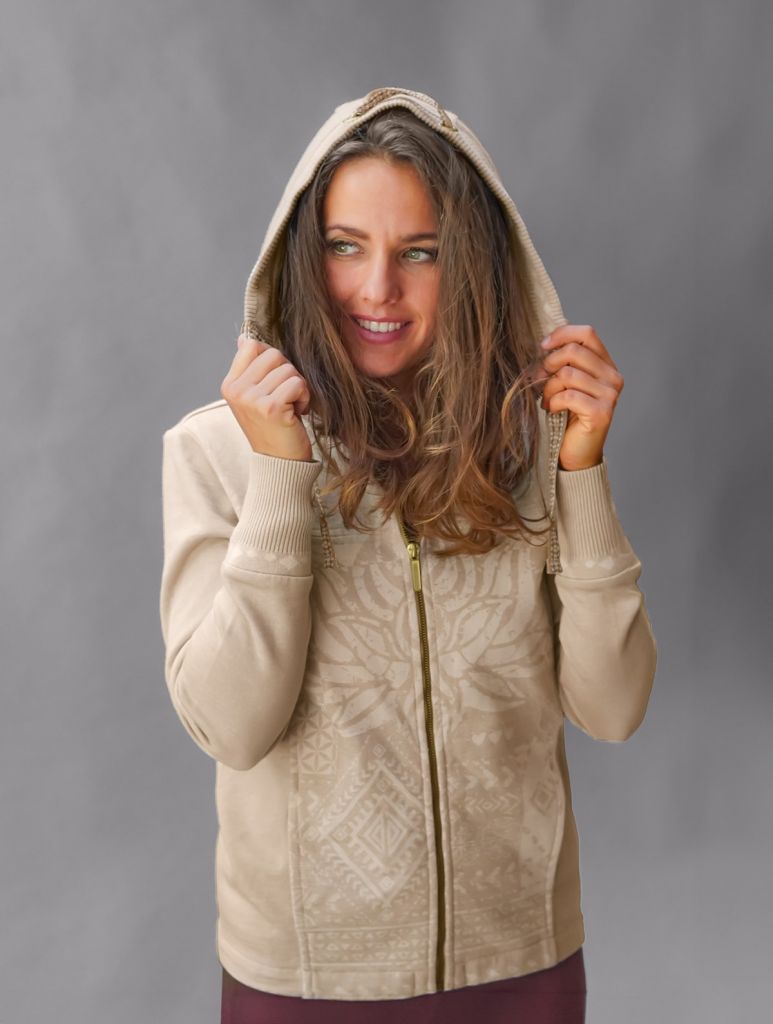 Sweatjacke Damen - sand-nature Gr. S